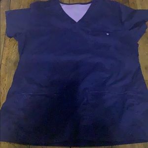Med couture dark purple scrub top great condition